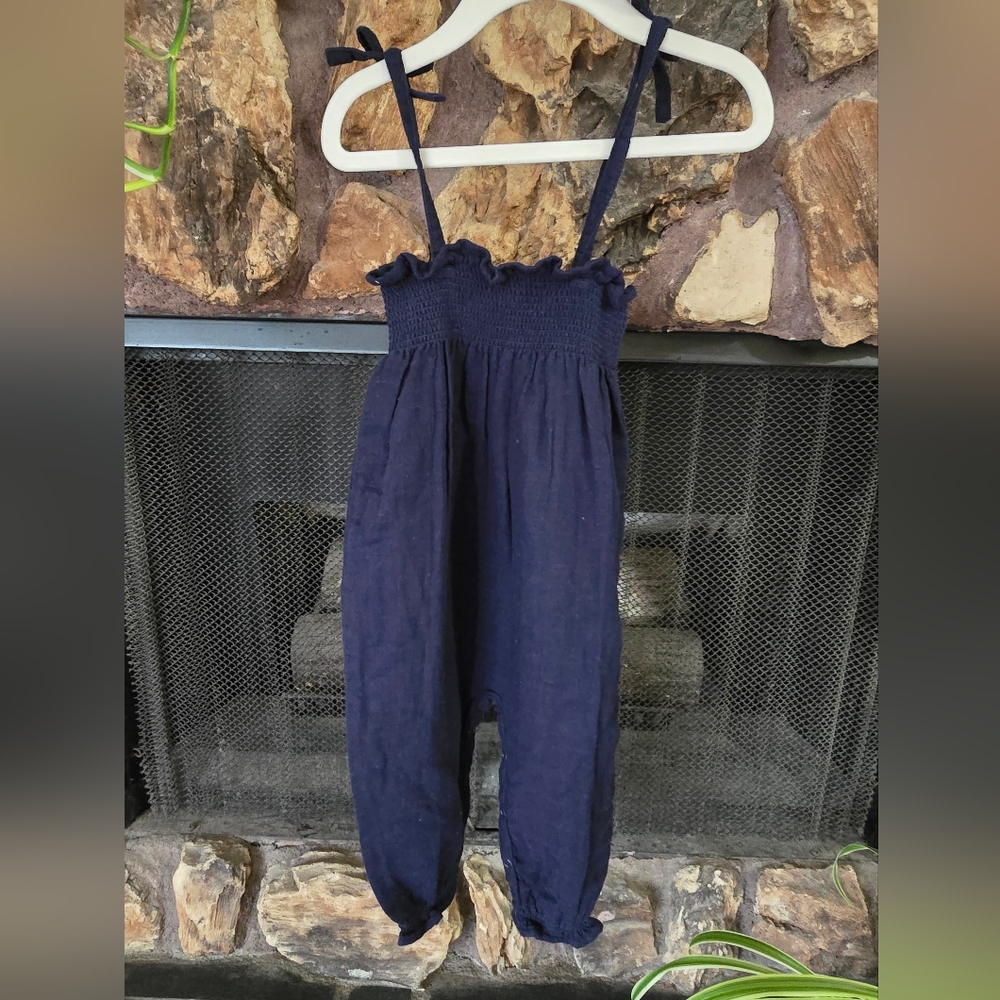 Jamie Kay Navy Organic Muslin Playsuit Jumpsuit 3Yrs NWT - Picture 3 of 9